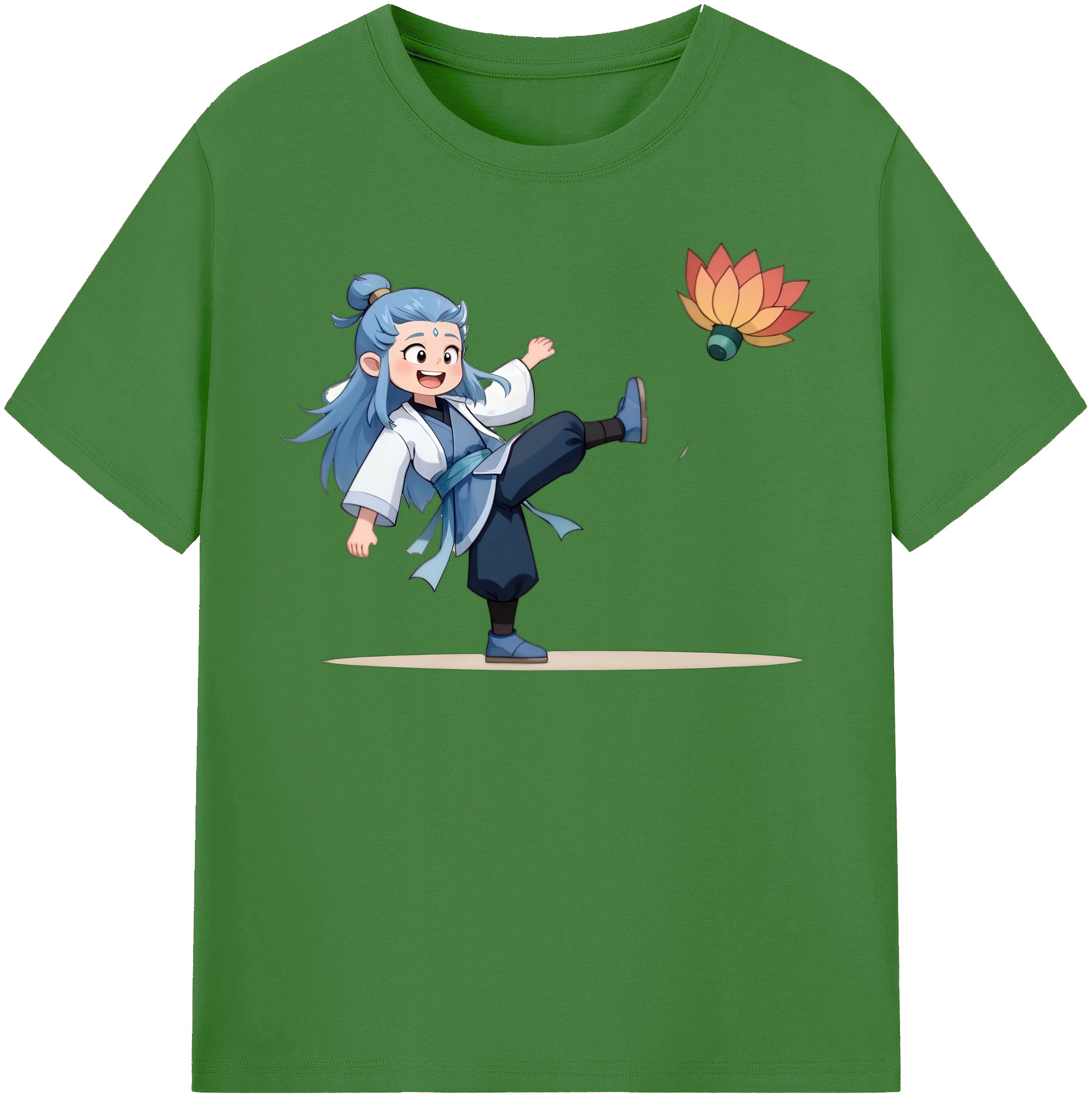 （画像用） Ne Zha 2 ナタ 魔童の大暴れ レディースカジュアルプリントTシャツ（綿100％）
